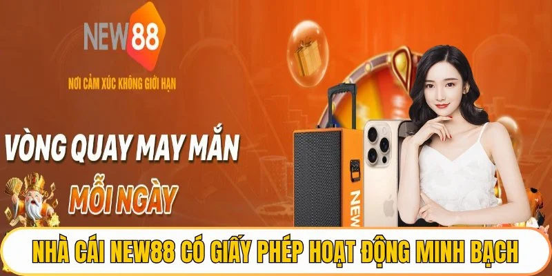 Nhà cái NEW88 có giấy phép hoạt động minh bạch